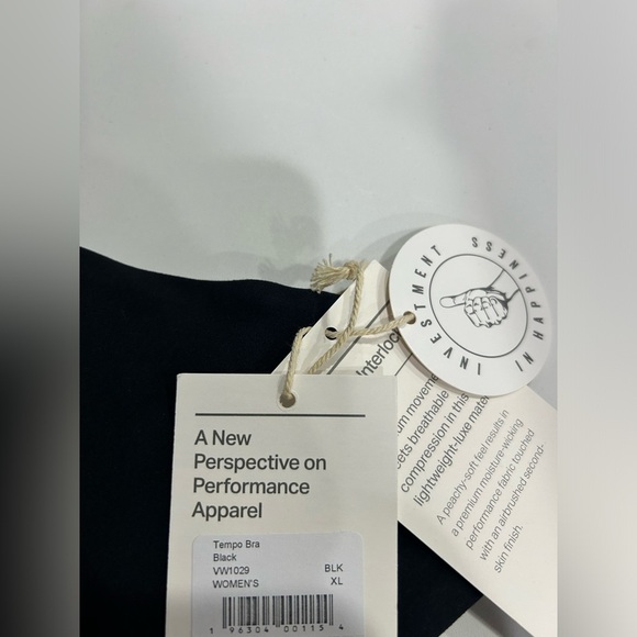 Vuori Women's XL Tempo Sports Bra Black NWT Active Strap Detail Stretch Fabric - Picture 5 of 8